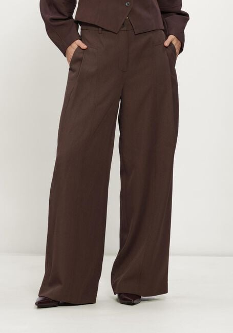 Braune MSCH COPENHAGEN Weite Hose MSCHLAURETTA HW PANTS - large
