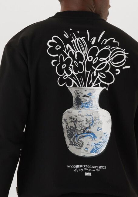 Schwarze WOODBIRD Sweatshirt WBCAINE MIN CREW - large