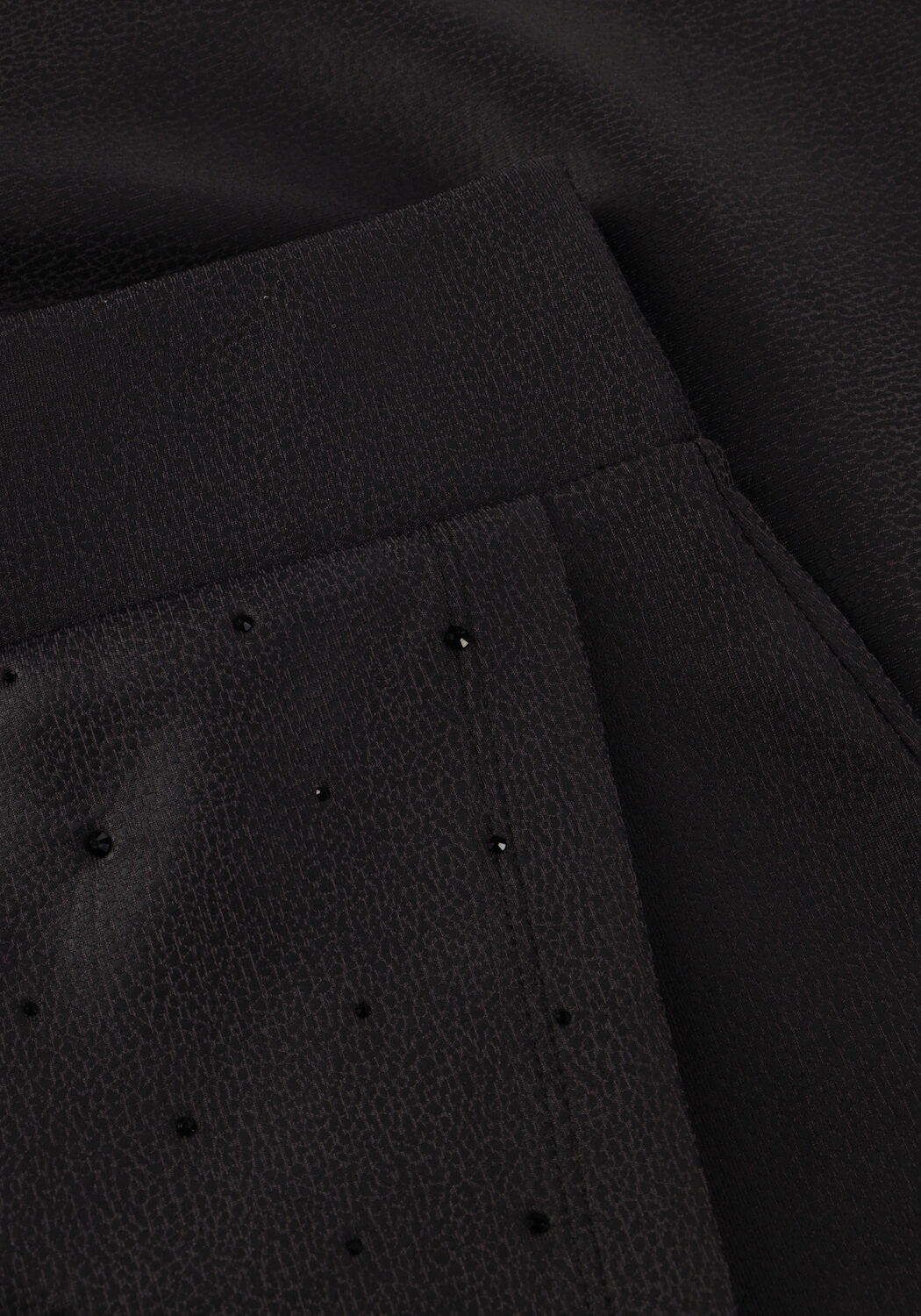 Schwarze JANSEN AMSTERDAM Minirock CARA ROK CS 769 SHORT OVERLAP RHINESTONES - large