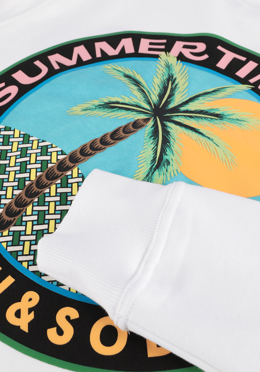 Wei&szlig;e SCOTCH & SODA Sweatshirt SEASONAL LOGO-ARTWORK CREWNECK SWEATSHIRT - large