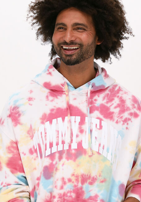 Mehrfarbige/Bunte TOMMY JEANS Sweatshirt TJM AOP TIE DYE HOODIE - large
