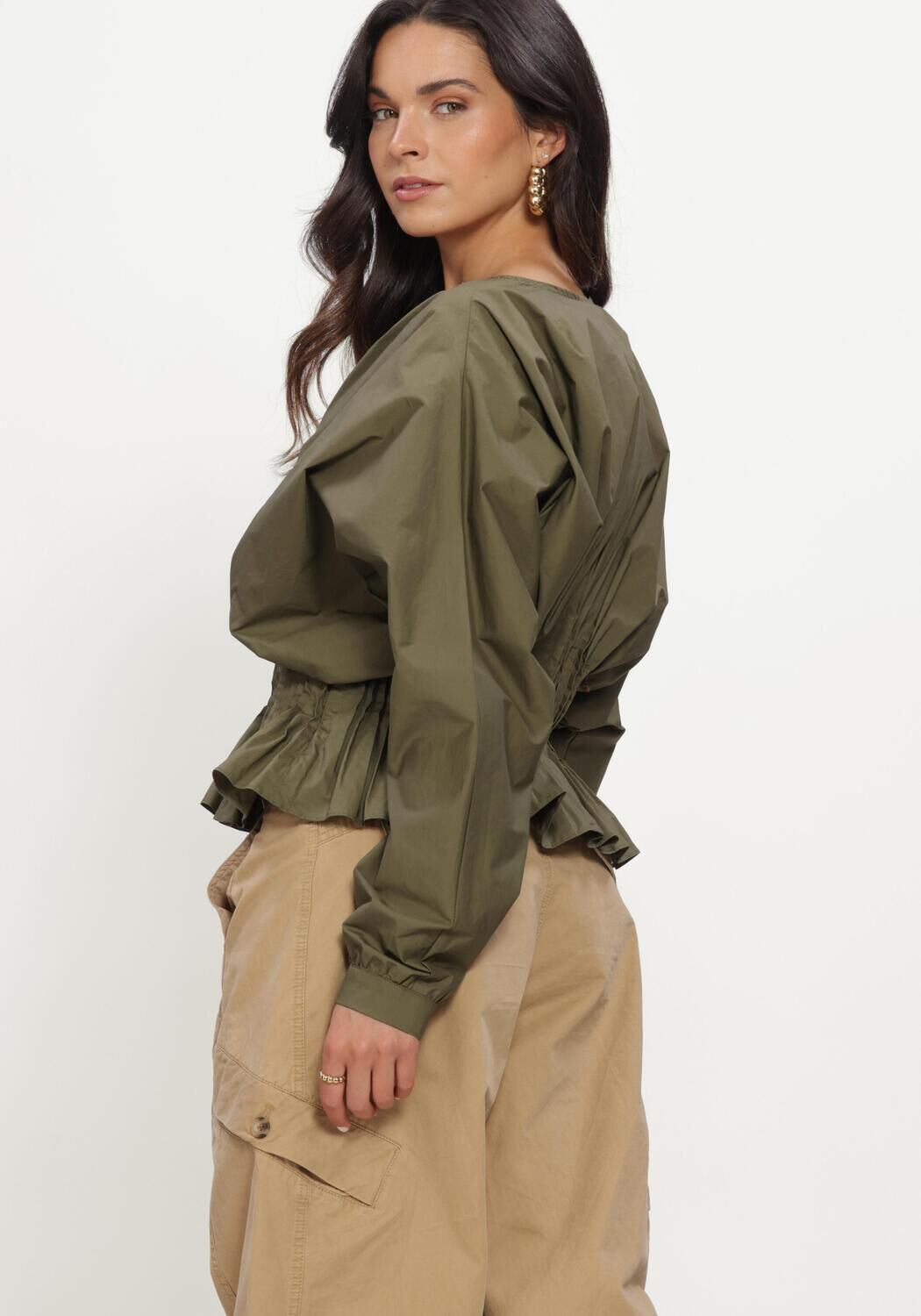 Gr&uuml;ne COPENHAGEN MUSE Blusen CMPOPLIN-BLOUSE - large