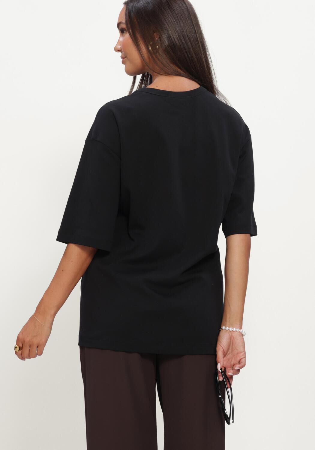 Schwarze CO'COUTURE Tops & T-shirts MEDAXCC ASYM TEE - large