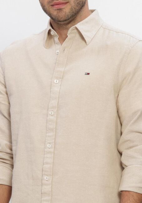 Beige TOMMY JEANS Casual-Oberhemd TJM REG LINEN BLEND SHIRT EXT - large