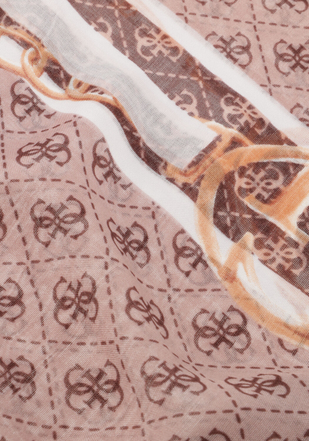 Braune GUESS Schal AVIANA KEFIAH 135X135 - large