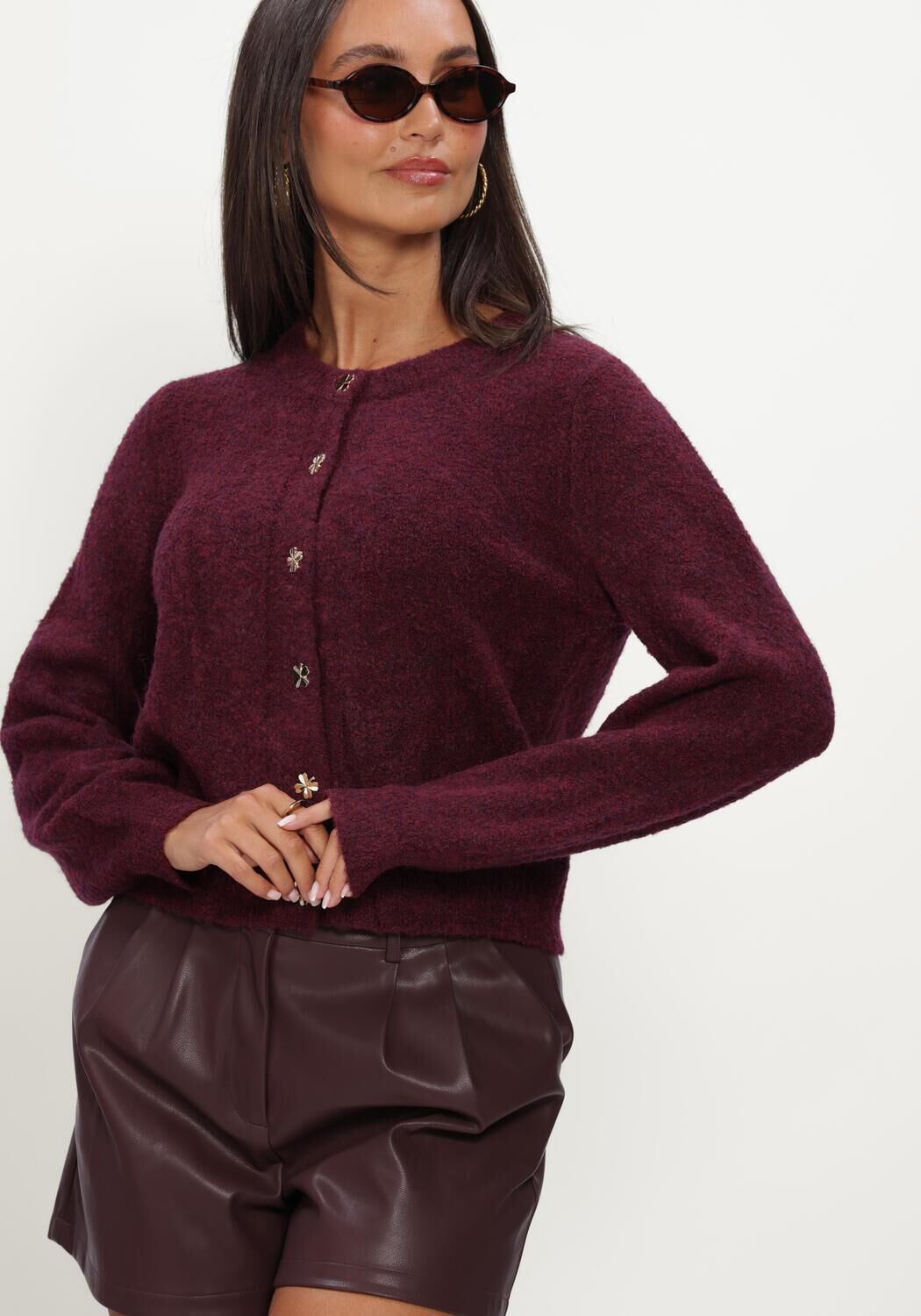 Bordeaux YDENCE Pullover CARDIGAN EDEN - large