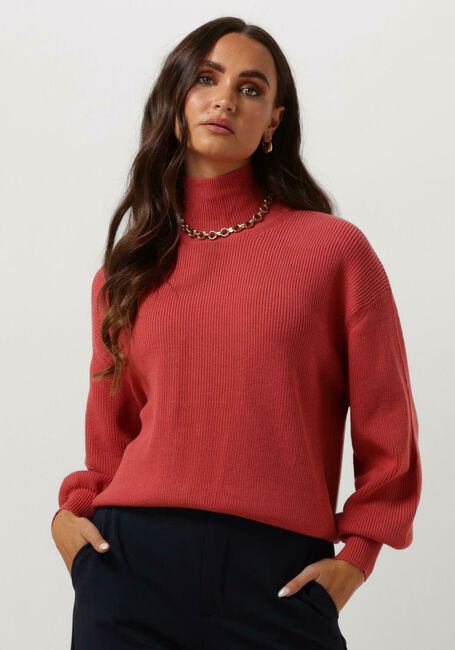 Rote MSCH COPENHAGEN Rollkragenpullover MSCHMAGNEA RACHELLE RIB PULLOVER - large