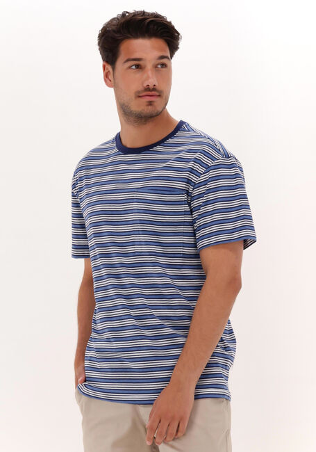 Blaue ANERKJENDT T-shirt AKKIKKI BLUE STRIPE TEE - large