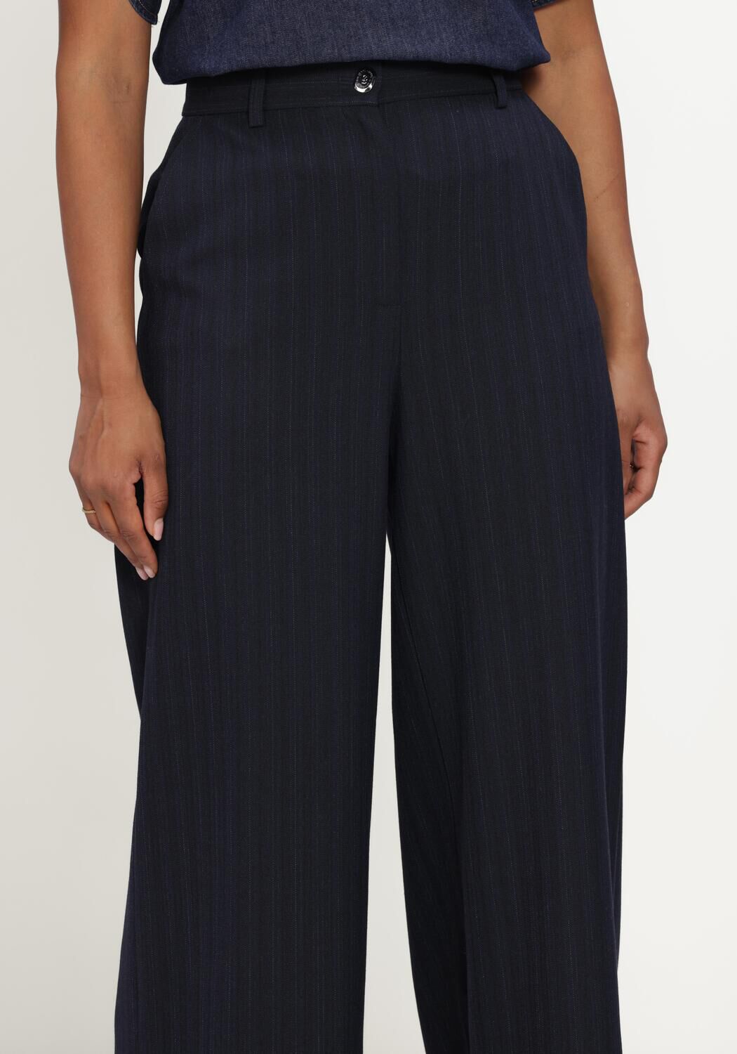 Dunkelblau CAROLINE BISS Weite Hose 4569 - large