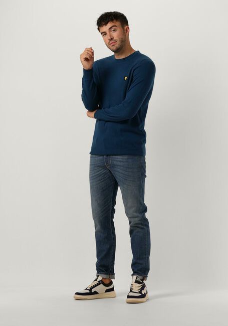 Blaue LYLE & SCOTT Pullover COTTON MERINO CREW JUMPER - large