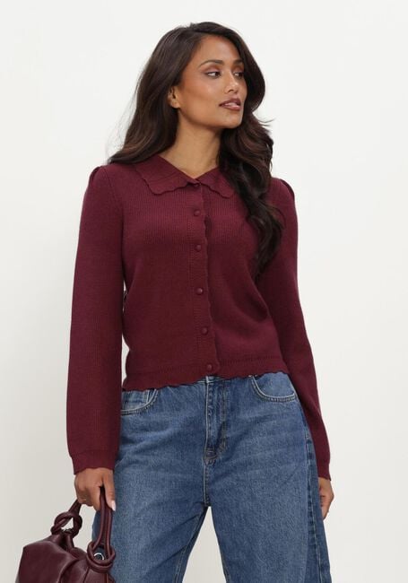 Bordeaux OBJECT Pullover OBJPARYA THESS L/S RE KNIT CARDIGAN - large