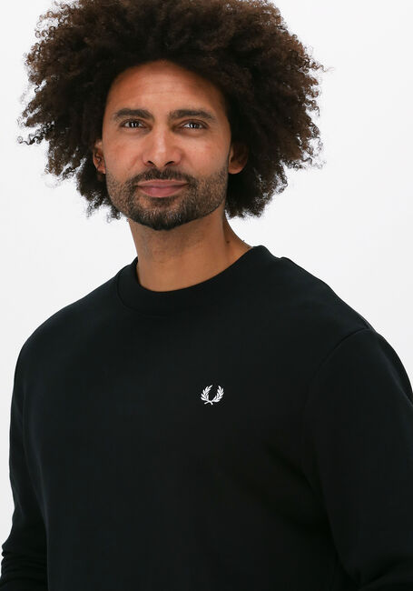 Schwarze FRED PERRY Pullover CREW NECK SWEATSHIRT - large