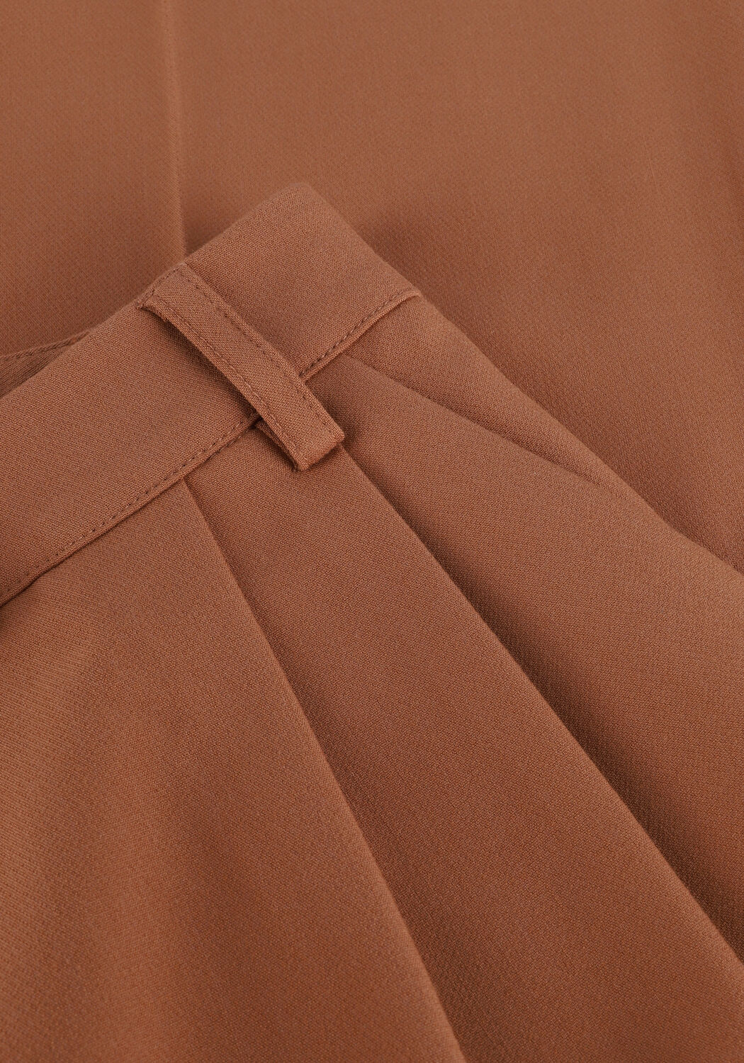 Braune ANOTHER LABEL Weite Hose MOORE PLEATED PANTS - large
