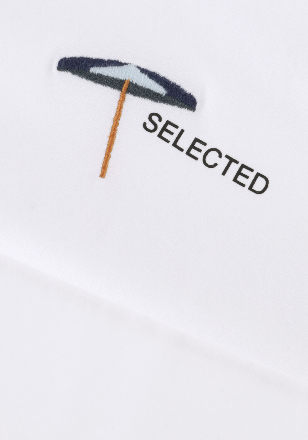 Wei&szlig;e SELECTED MEN T-shirt SLHASPEN EMB SS O-NECK TEE - large