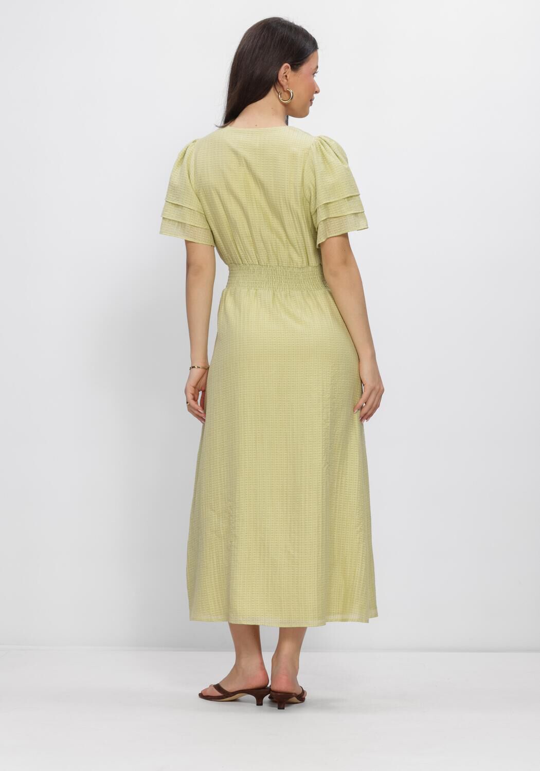 Gr&uuml;ne FREEBIRD Kleider WV-STRUCTURE-VOILE-26-1 - large