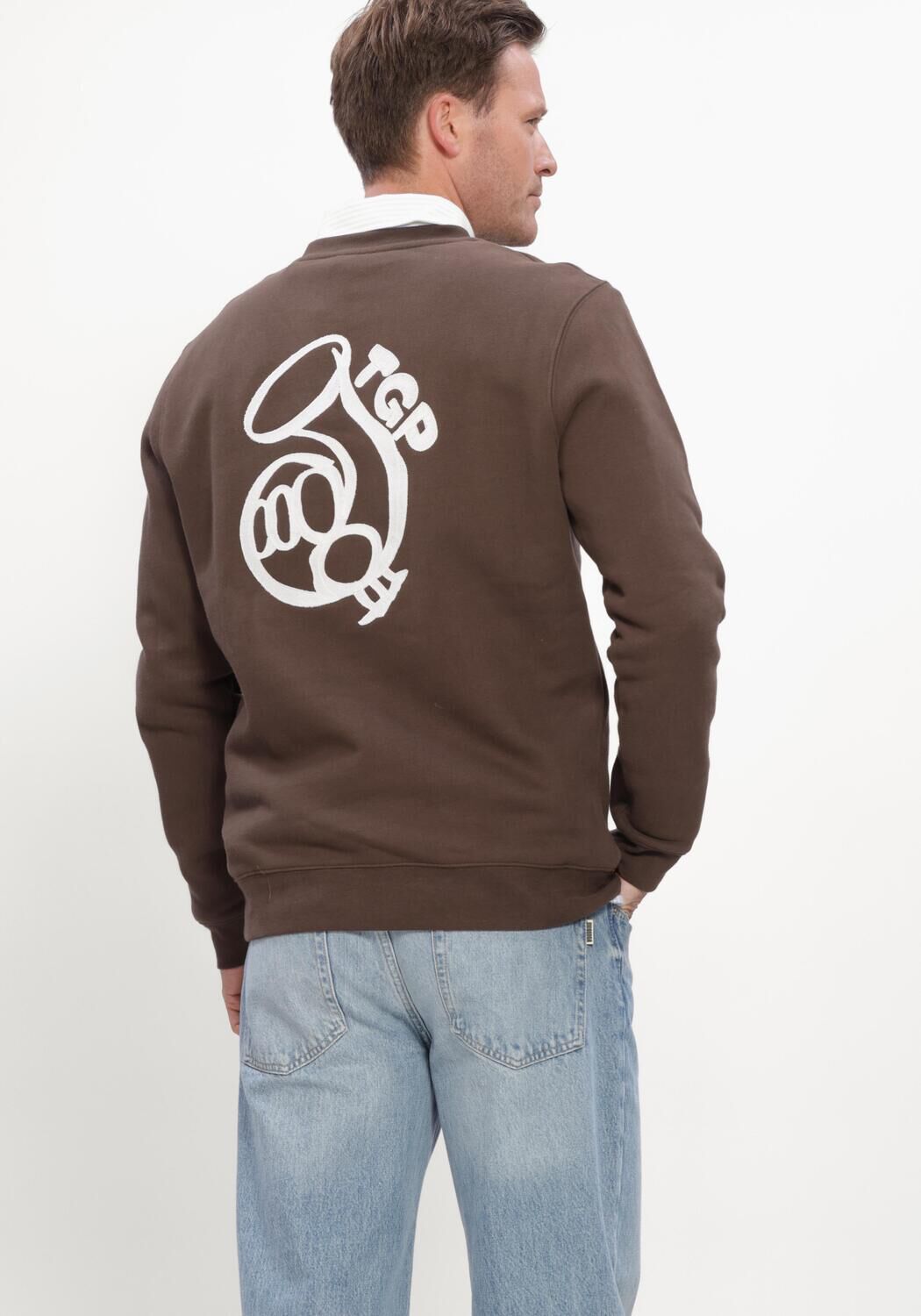 Braune THE GOODPEOPLE Pullover LOOK - large