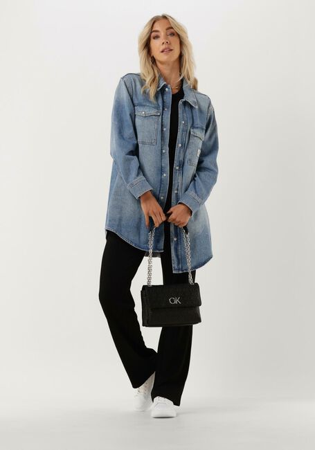 Blaue CALVIN KLEIN Jeansjacke UTILITY SHIRT JACKET - large