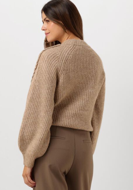 Braune OBJECT Pullover OBJRUNA KNIT L/S RE PULLOVER - large