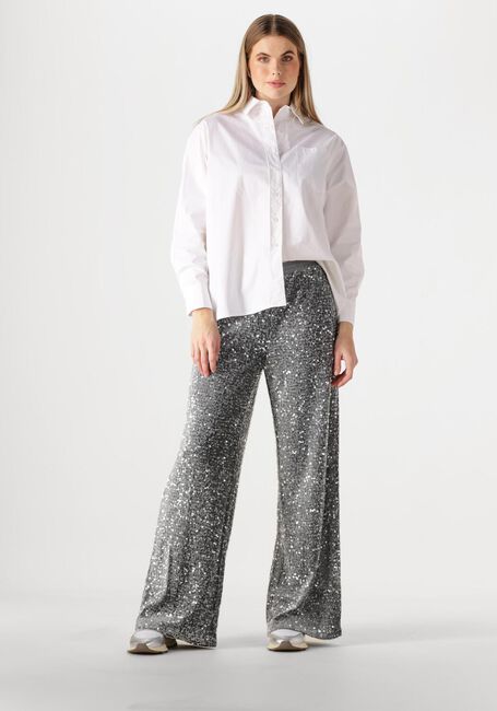 Silberne SUMMUM Hosen PANTS SEQUINS VELOUR - large