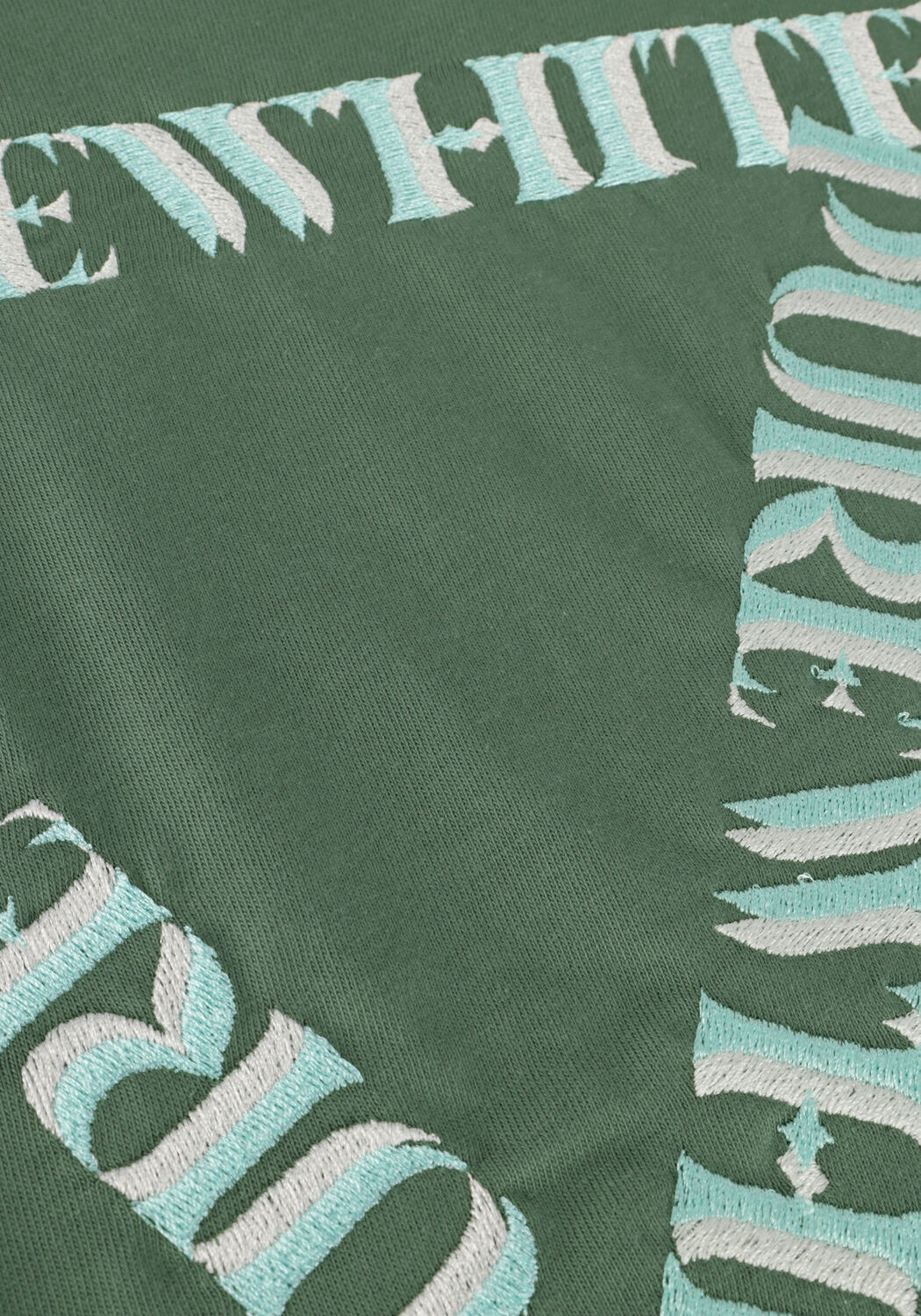 Dunkelgr&uuml;n PUREWHITE T-shirt TSHIRT WITH SMALL LOGO AT SIDE AND BIG BACK EMBROIDERY - large