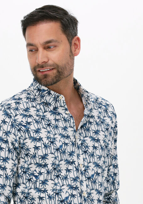Blaue SCOTCH & SODA Casual-Oberhemd SLIM FIT PRINTED POPLIN SHIRT - large