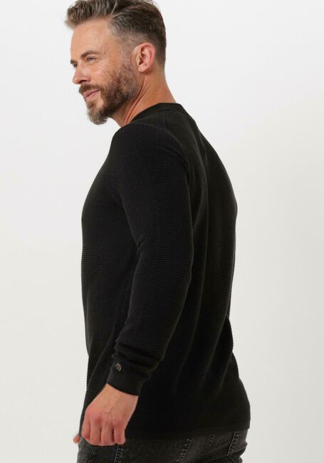 Schwarze CAST IRON Pullover MOCK NECK COTTON MODAL MOCKNECK - large