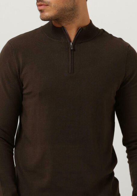 Braune PUREWHITE Pullover ESSENTAIL HALFZIP - large
