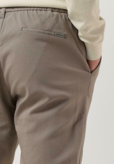 Taupe PUREWHITE Hose PANTS WITH SINGLE WELT BACK POCKETS AND ELASTIC WAISTBAND - large