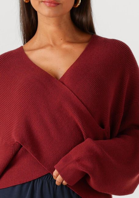 Rote MSCH COPENHAGEN Pullover MSCHZINELLE RACHELLE WRAP PULLOVER - large
