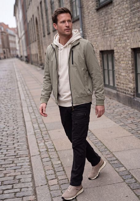 Gr&uuml;ne PME LEGEND Jack SHORT JACKET SINGLE JERSEY TERRY NYLON MIX HB - large