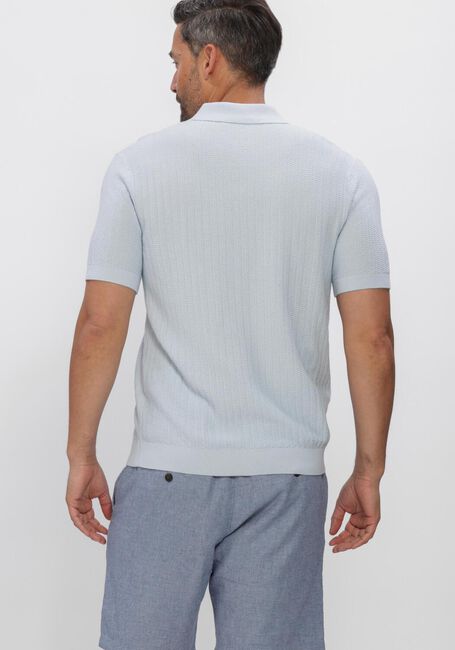 Blaue SELECTED MEN Polos & T-Shirts SLHCRAN SS KNIT STRUCTURE ZIP  POLO NOOS - large