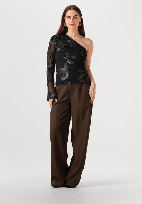 Schwarze NEO NOIR Blusen FRIANA BIG FLOWER MESH BLOUSE - large