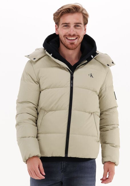 Sand CALVIN KLEIN Wattierte Jack ESSENTIALS DOWN JACKET - large