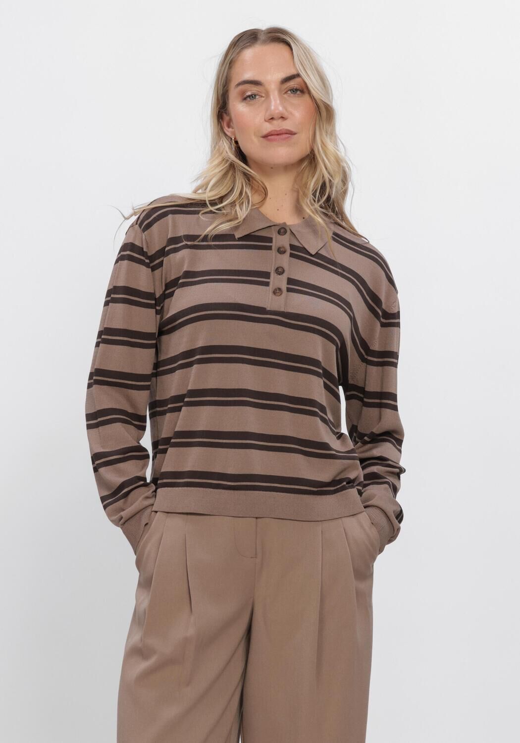 Sand MSCH COPENHAGEN Blusen MSCHDOROTHEA FAUSTINA SHIRT AOP - large