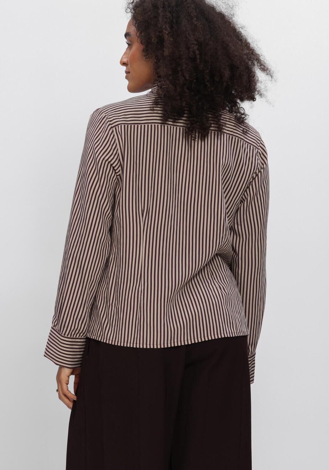 Creme SUMMUM Blusen BLOUSE TWO TONE STRIPE - large