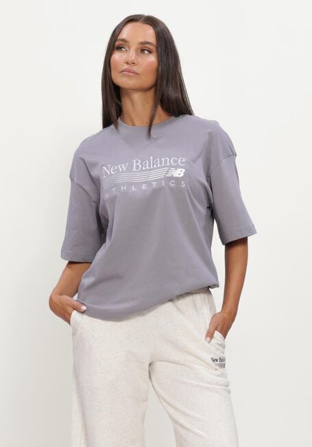 Graue NEW BALANCE T-shirt TRACKSIDE OVERSIZED T-SHIRT - large
