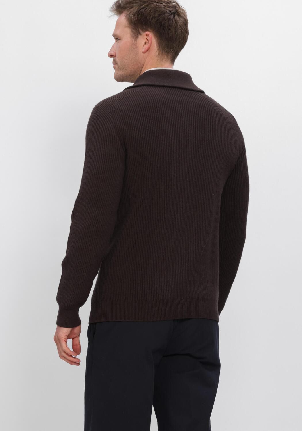 Braune PROFUOMO Pullover HEAVY WOOL - large