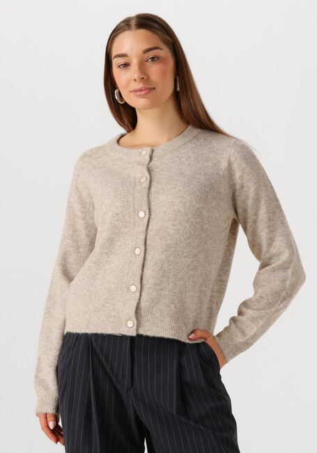 Beige SUMMUM Strickjacke CARDIGAN WOOL ELASTANE BLEND KNIT - large