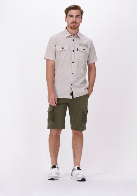 Beige PME LEGEND Casual-Oberhemd SHORT SLEEVE SHIRT CTN LINEN FIL A FIL - large