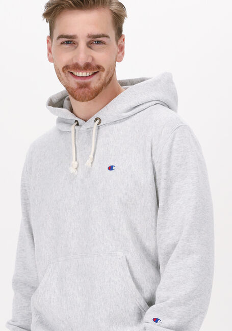 Graue CHAMPION Sweatshirt HOODED SWEATSHIRT MEN - large