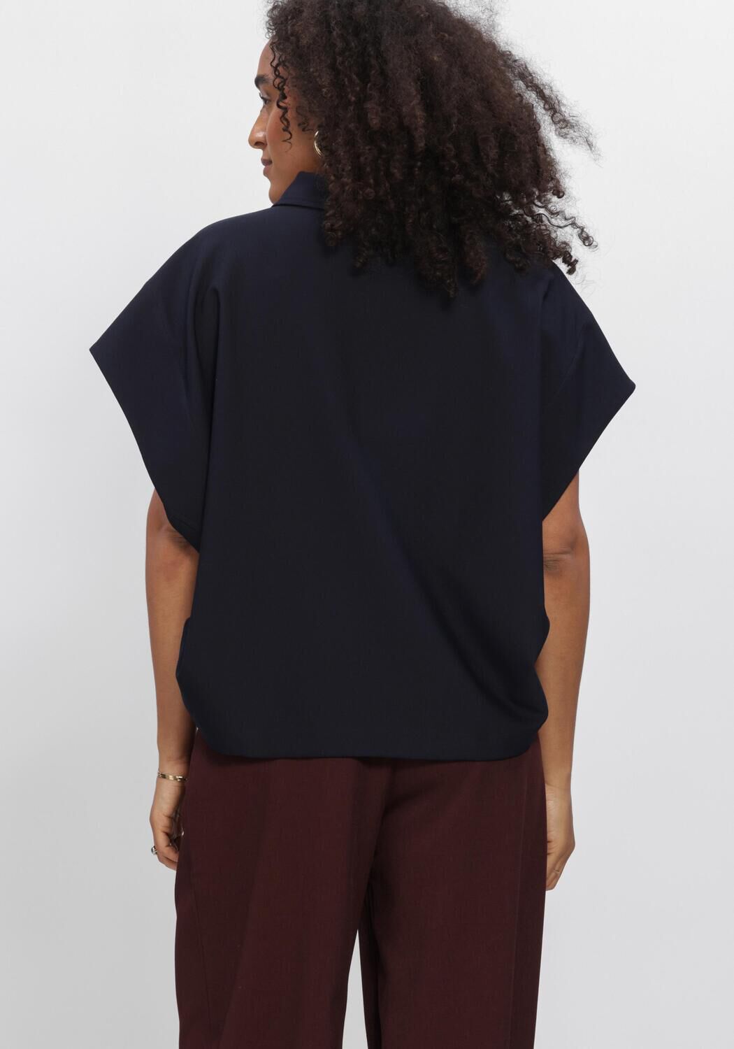 Dunkelblau AIMEE THE LABEL Blusen INDONESIAW6 BLOUSE - large