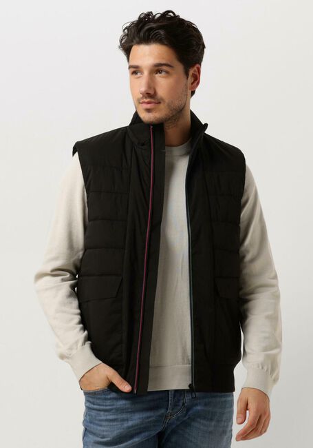 Schwarze PS PAUL SMITH Bodywarmer MENS REC WADDING MIXED MEDIA GILET - large