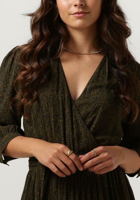 Dunkelgrün SCOTCH & SODA Midikleid MIDI WRAP DRESS - large