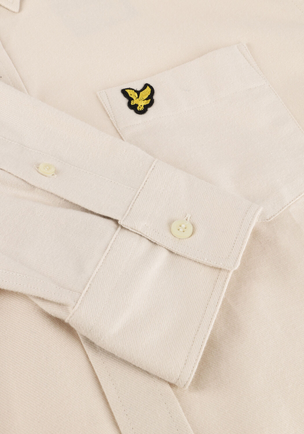 Beige LYLE & SCOTT Casual-Oberhemd PLAIN FLANNEL SHIRT - large