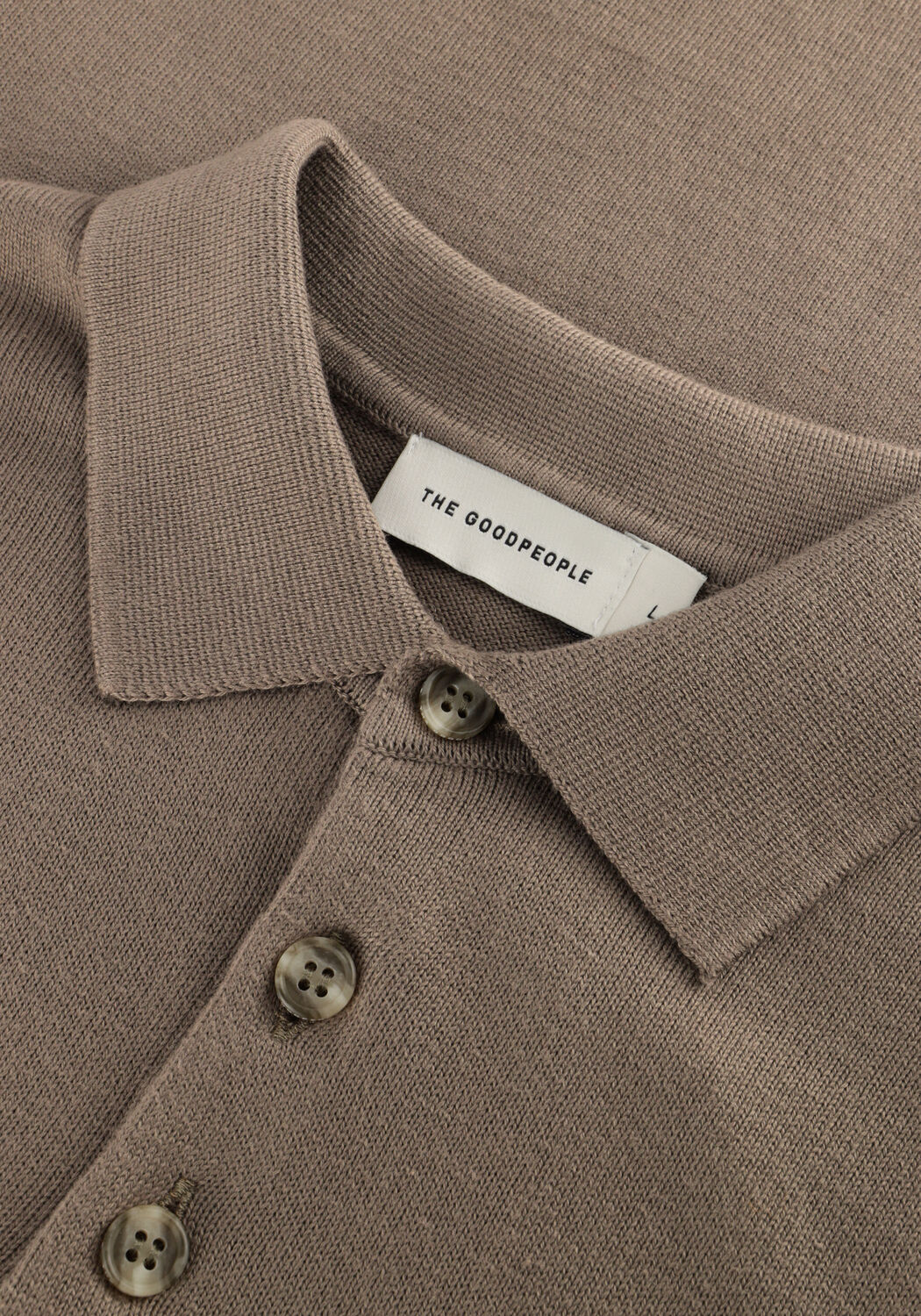 Taupe THE GOODPEOPLE Polo-Shirt PLAN - large