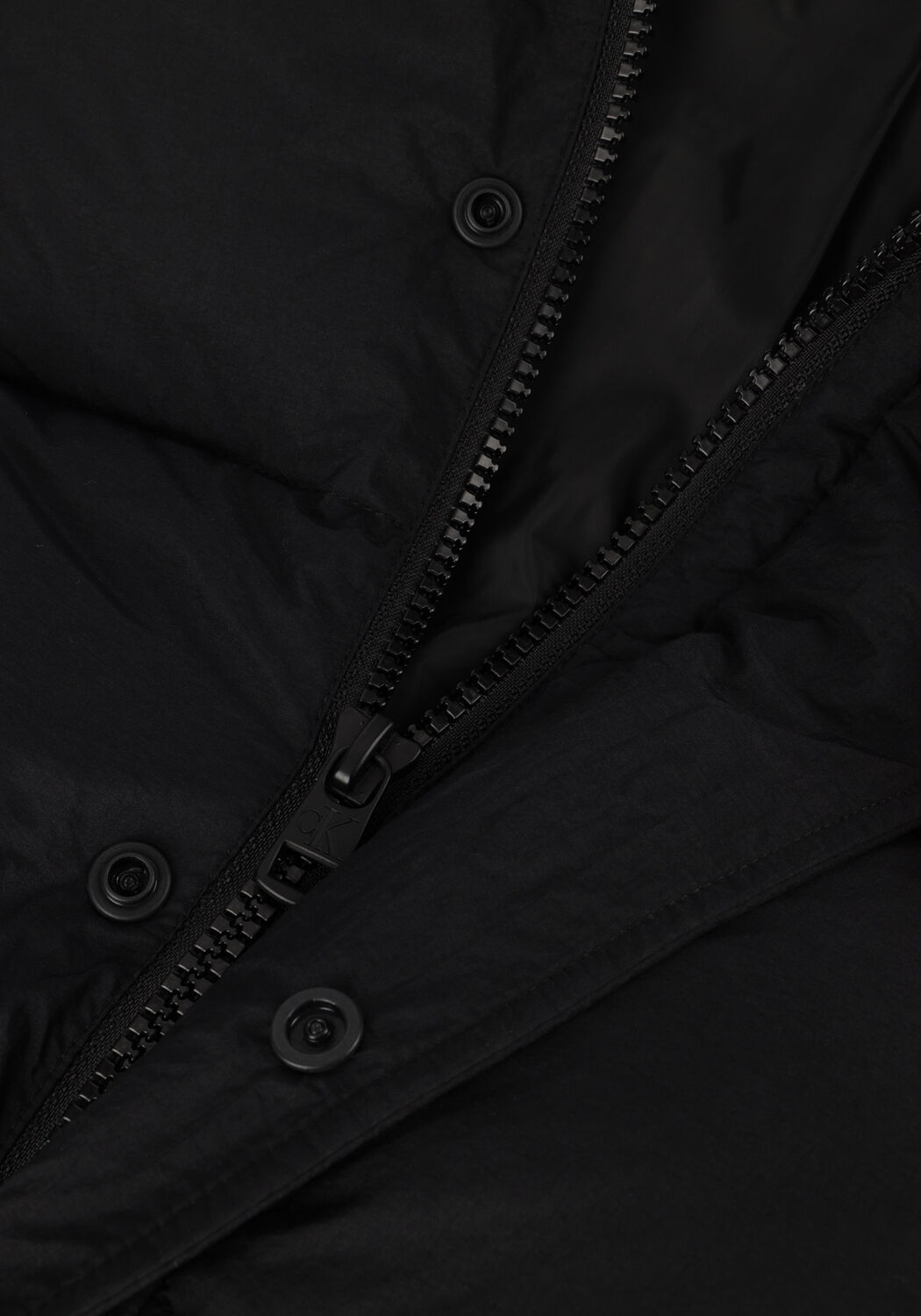 Schwarze CALVIN KLEIN Wattierte Jack ESSENTIALS NON DOWN JACKET - large