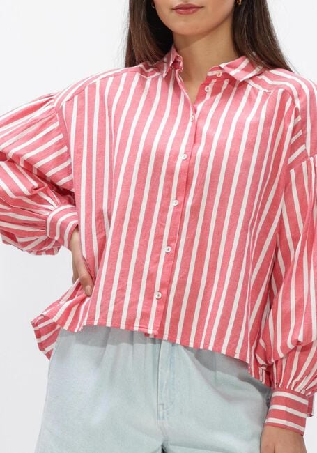 Rote BY-BAR Blusen SARAH SHORT STRIPE BLOUSE - large