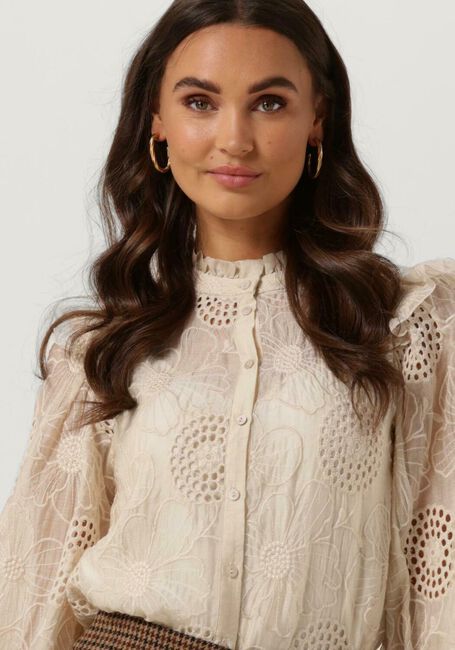 Creme BRUUNS BAZAAR Blusen CLEMATIS CARO SHIRT - large