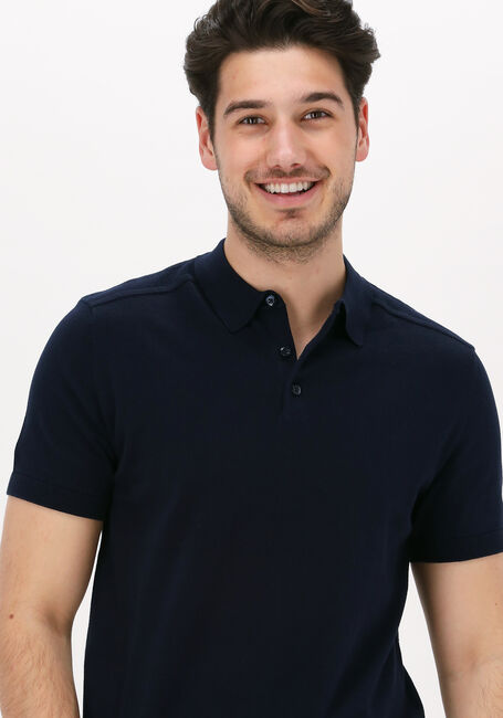 Dunkelblau SELECTED HOMME Polo-Shirt SLHBERG SS POLO NECK B - large
