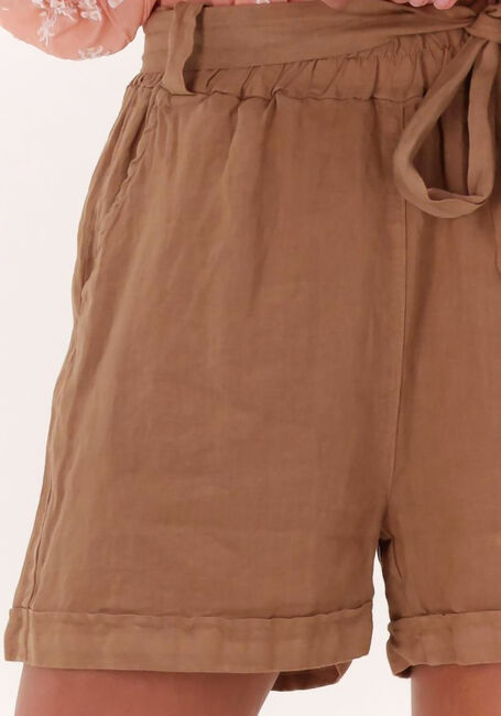 Camelfarbene BY-BAR Hosen JUNE LINEN SHORT - large